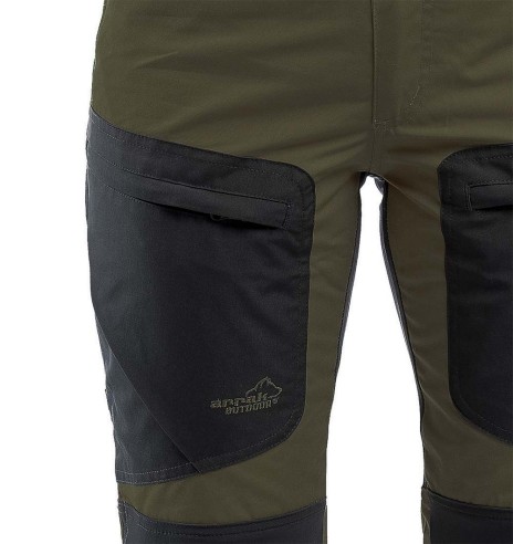 Püksid naistele, stretšpaneelidega ja vetthülgavad, oliiviroheline, Active Stretch (Arrak Outdoor)