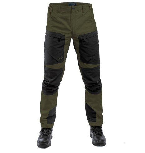 Брюки мужские с эластичными вставками и водоотталкивающей пропиткой, оливково-зеленые, Active Stretch (Arrak Outdoor)