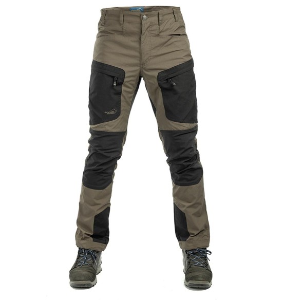 Брюки мужские с эластичными вставками и водоотталкивающей пропиткой, коричневые, Active Stretch (Arrak Outdoor)