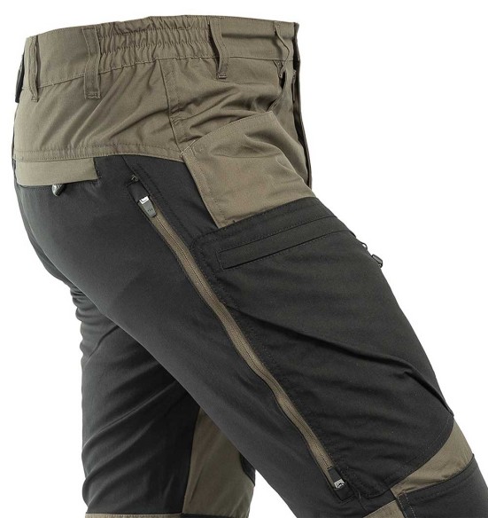 Püksid meestele, stretšpaneelidega ja vetthülgavad, pruun, Active Stretch (Arrak Outdoor)