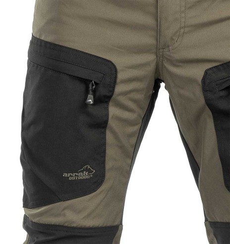 Püksid meestele, stretšpaneelidega ja vetthülgavad, pruun, Active Stretch (Arrak Outdoor)