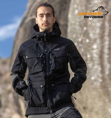 Jope meestele, vetthülgav, must, Hybrid (Arrak Outdoors)