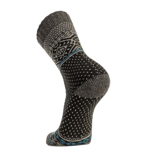 Mustriga sokid, meriinovillaga, mustad, Wool Outdoor Sock (Arrak Outdoor)