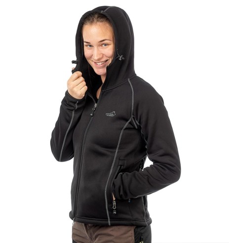 Fliis naistele, kapuutsiga, must, Power, fliisist dressipluus pusa (Arrak Outdoors)