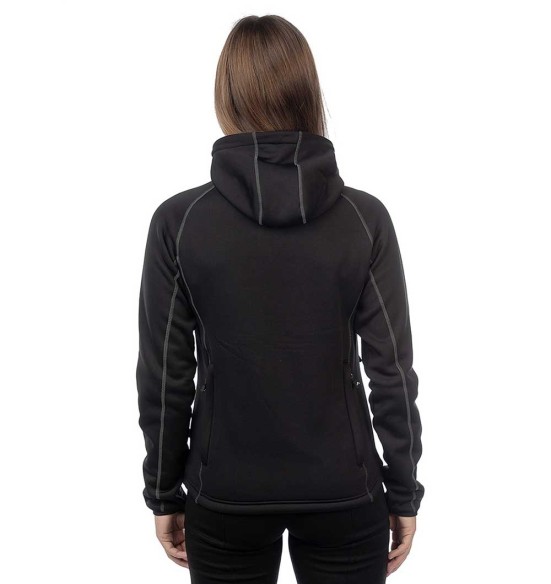 Fliis naistele, kapuutsiga, must, Power, fliisist dressipluus pusa (Arrak Outdoors)