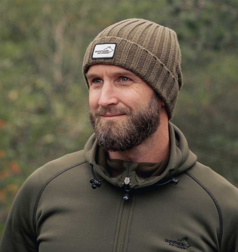 Müts kootud, klassikaline soonik, oliiviroheline (Arrak Outdoor)