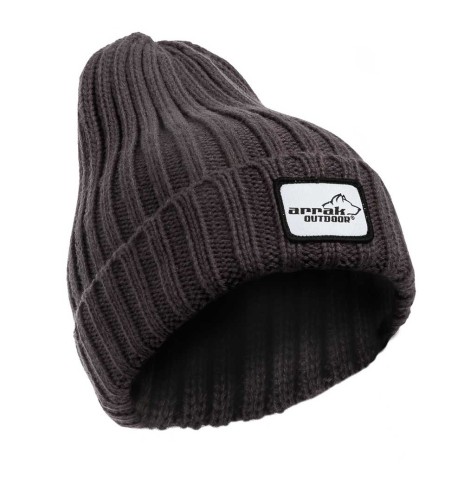 Müts kootud, klassikaline soonik, tumehall (Arrak Outdoor)