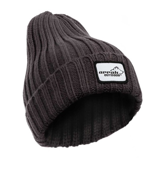 Müts kootud, klassikaline soonik, tumehall (Arrak Outdoor)