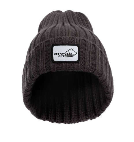 Müts kootud, klassikaline soonik, tumehall (Arrak Outdoor)