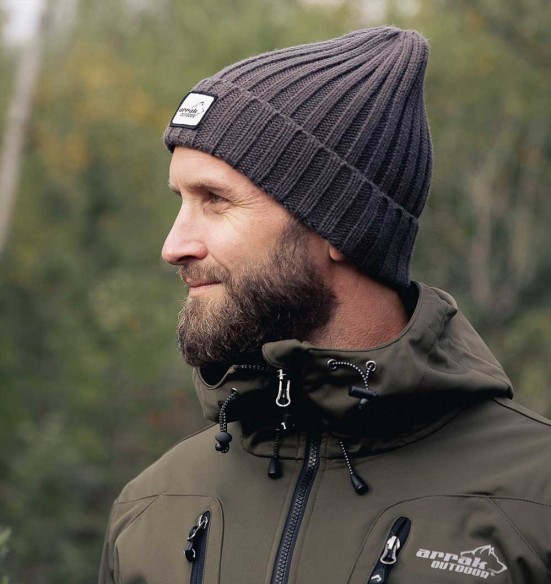 Müts kootud, klassikaline soonik, tumehall (Arrak Outdoor)