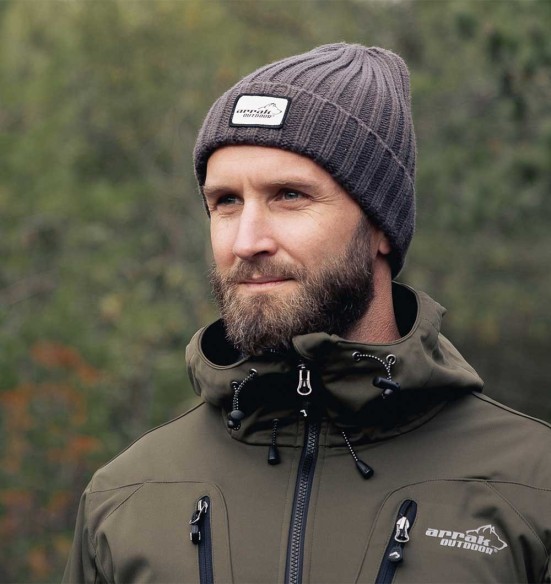 Müts kootud, klassikaline soonik, tumehall (Arrak Outdoor)