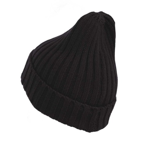 Müts kootud, klassikaline soonik, must (Arrak Outdoor)