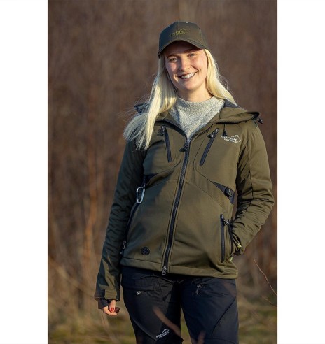 Куртка женская водонепроницаемая и ветрозащитная, оливково-зеленая Akka Softshell (Arrak)