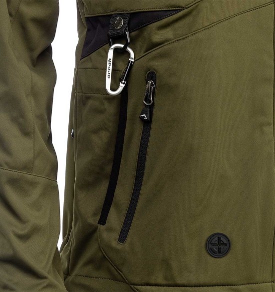 Куртка женская водонепроницаемая и ветрозащитная, оливково-зеленая Akka Softshell (Arrak)