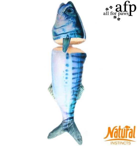 Mänguasi kassile, liikuv makrell, Chopped Jittering Fish Mackerel (AFP - Natural Instincts)