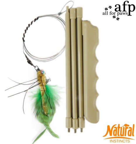 Игрушка для кошек, складная удочка и стрекоза Cat Bait Dragonfly With Easy Assembly Wand (AFP - Natural Instincts)