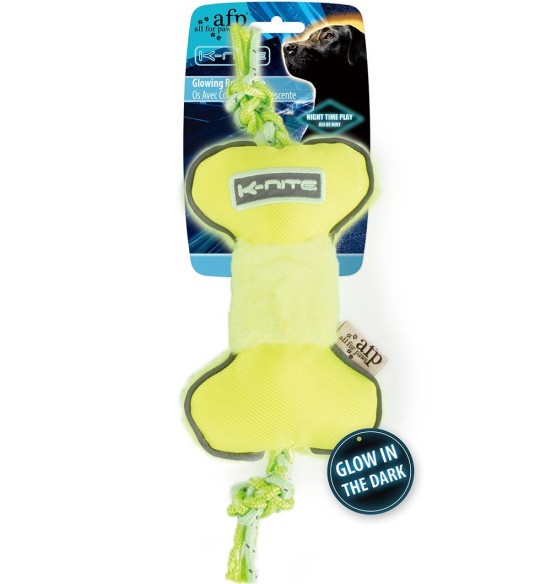 Светящаяся в темноте игрушка для собак Glowing Rope Bone (AFP - K-Nite)