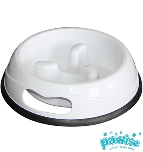 Kauss toitu ahmivatele koertele ja kassidele, libisemiskindel Slow Feeding Bowl (Pawise)