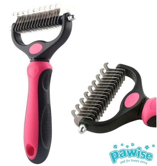 Trimmimisnuga kahepoolsete teradega, Dematting Comb Rake (Pawise)