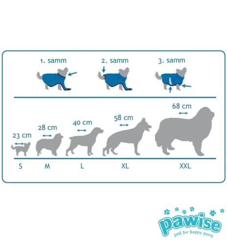 Superimav vanni-rätik-mantel, erinevad suurused (Pawise)