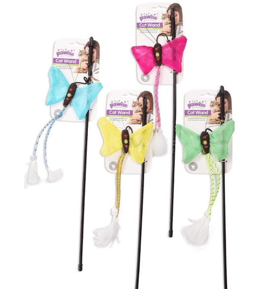 Mänguasi kassile ridvaga Cat Teaser Butterfly (Pawise)
