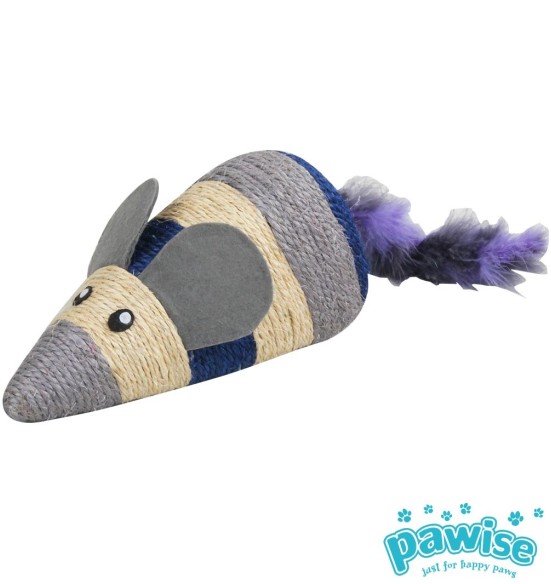 Hiirekujuline kraapimisalus kassile, sisal-köiega Cat Sisal Scratcher -Mouse (Pawise)