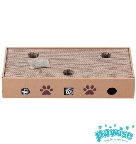Kartongist kraapimisalus kassile, karp pallidega, 2 in 1 Cat Scratching Box (Pawise)