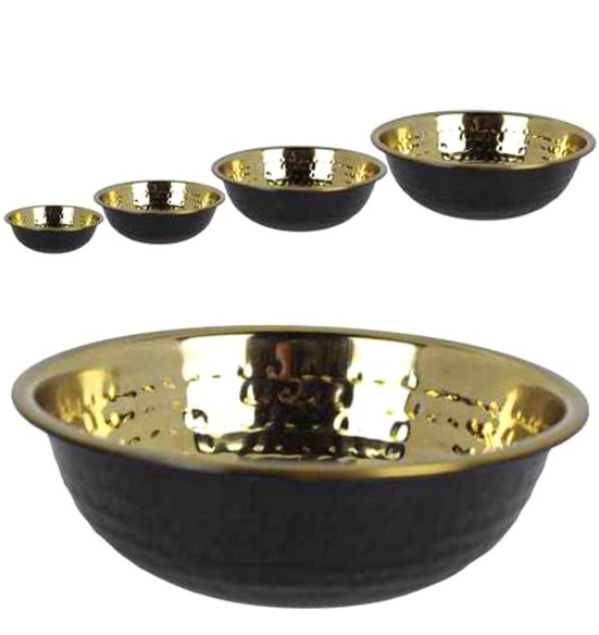 Dekoratiivne kauss, must / roostevaba, libisemiskindel, erinevad suurused Hammered Golden Dekoratiivne kauss, must / roostevaba, libisemiskindel, erinevad suurused Hammered Golden