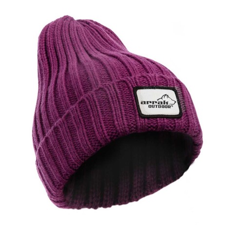 Müts kootud, klassikaline soonik, fuksia (Arrak Outdoor)