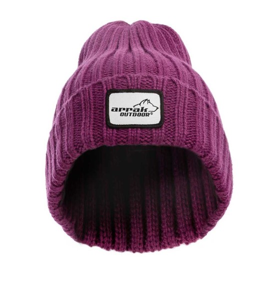 Müts kootud, klassikaline soonik, fuksia (Arrak Outdoor)