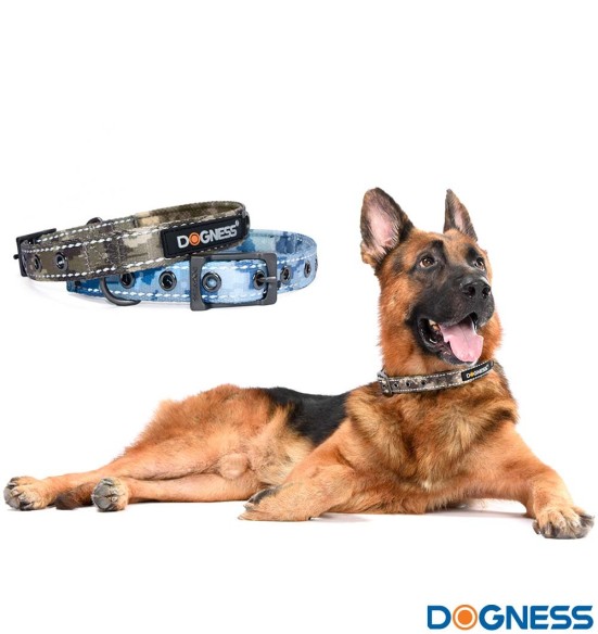 Текстильный поводок для собак, зелёный камуфляж (Dogness Camouflage)