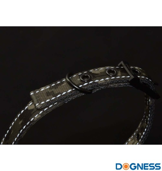 Текстильный поводок для собак, зелёный камуфляж (Dogness Camouflage)