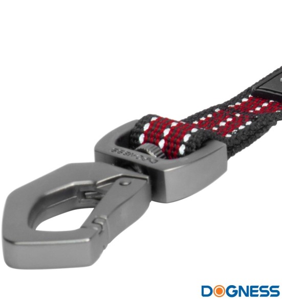 Turvarihm autosse, pikk, must/punane (Dogness)