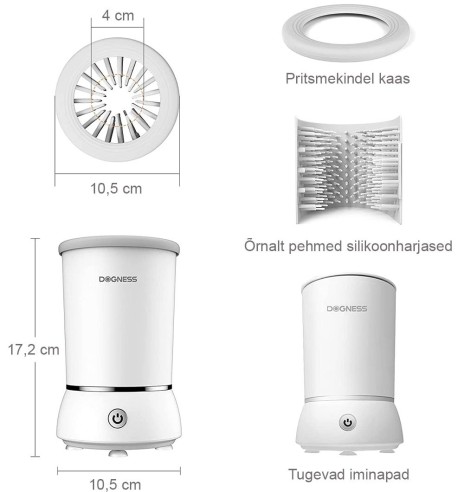 Automaatne käpapuhastaja ja masseerija kassile, koerale (Dogness)