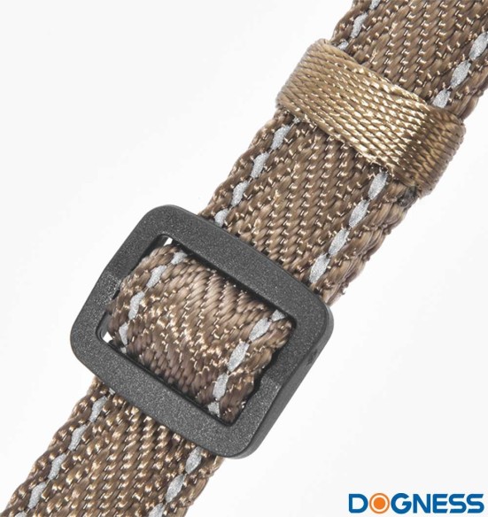 Kaelarihm koerale, nailonrihm, hall (Dogness Herringbone Webbing))