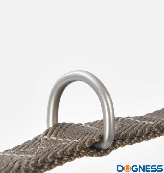 Kaelarihm koerale, nailonrihm, hall (Dogness Herringbone Webbing))