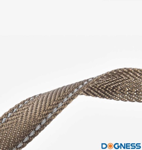 Kaelarihm koerale, nailonrihm, hall (Dogness Herringbone Webbing))