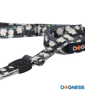 Амортизирующий поводок для собак со светоотражателем, чёрный/белый (Dogness Anti-Shock) – Ekspandriga – Dogness – Valgekihv 2