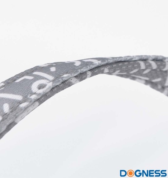 Kaelarihm koerale, must valgete tähtedega Black Letters (Dogness Elegant Printing)