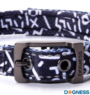 Ошейник для собак, чёрный с белыми буквами Black Letters... 2