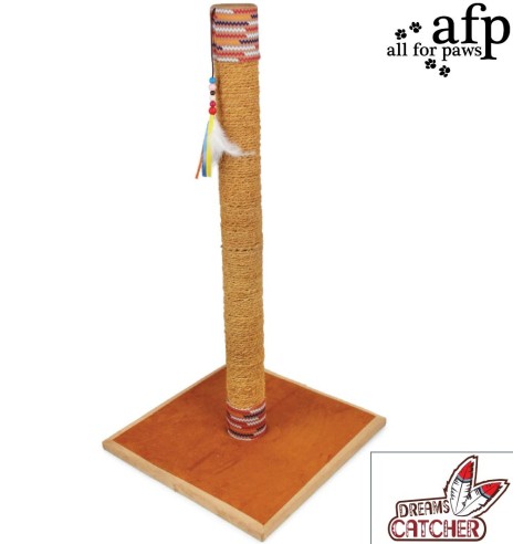 Когтеточка для кошек, с игрушкой, высота 100 см, Aponi Large Scratching Post (AFP - Dreams Catcher)