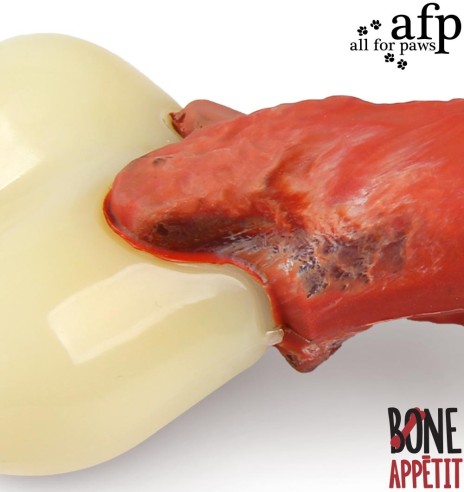 Жевательная игрушка со вкусом бекона, Nylon & Rubber Mix Bone - Bacon Flavor Infused (AFP - Bone Appetit)