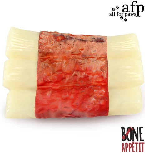 Närimismänguasi ribi peekonimaitseline, Nylon & Rubber Mix Rib - Bacon Flavor Infused (AFP - Bone Appetit)