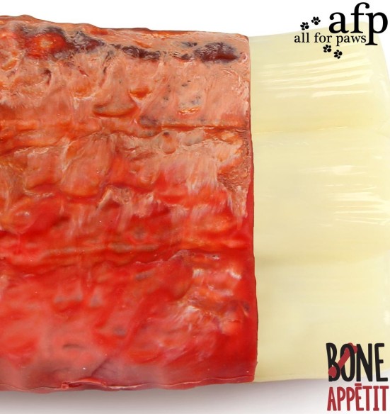 Жевательная игрушка со вкусом бекона, Nylon & Rubber Mix Rib - Bacon Flavor Infused (AFP - Bone Appetit)