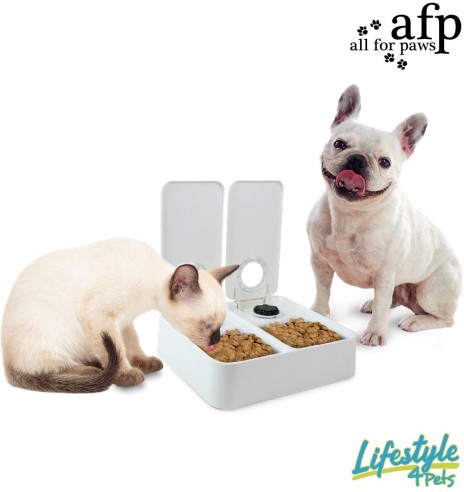 Automaatsöötja kahe anumaga, kaheks toidukorraks (AFP - Lifestyle 4 Pets)