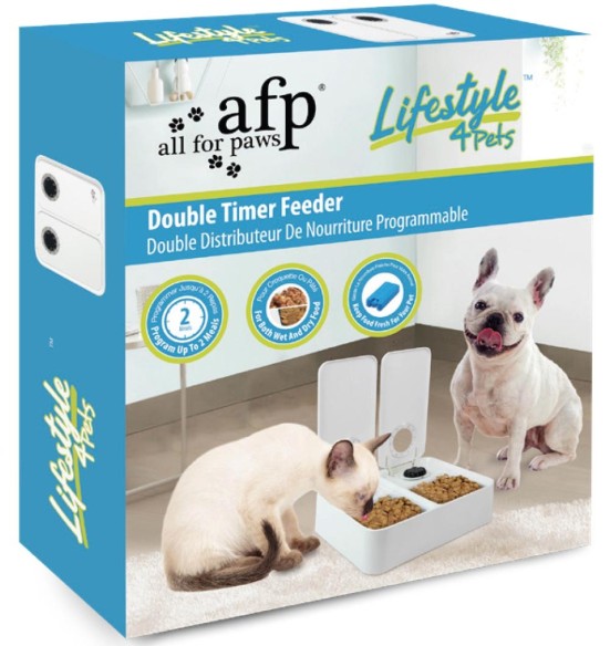 Automaatsöötja kahe anumaga, kaheks toidukorraks (AFP - Lifestyle 4 Pets)