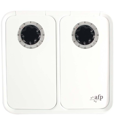 Автоматическая кормушка сдвумя контейнерами, на два кормления (AFP - Lifestyle 4 Pets)