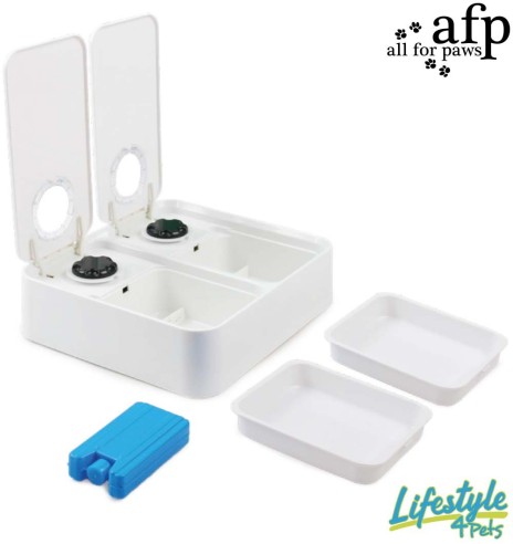 Автоматическая кормушка сдвумя контейнерами, на два кормления (AFP - Lifestyle 4 Pets)
