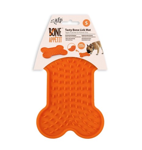 Matt toidu ja maiuste söömiseks, iminappadega Tasty Bone Lick Mat - S (AFP - Calming Pals)
