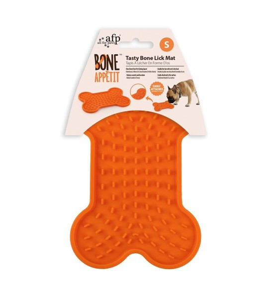 Matt toidu ja maiuste söömiseks, iminappadega Tasty Bone Lick Mat - S (AFP - Calming Pals)